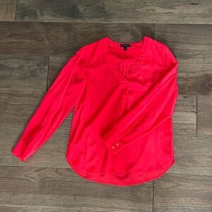 J.Crew Drapey Silk V-Neck Popover Blouse